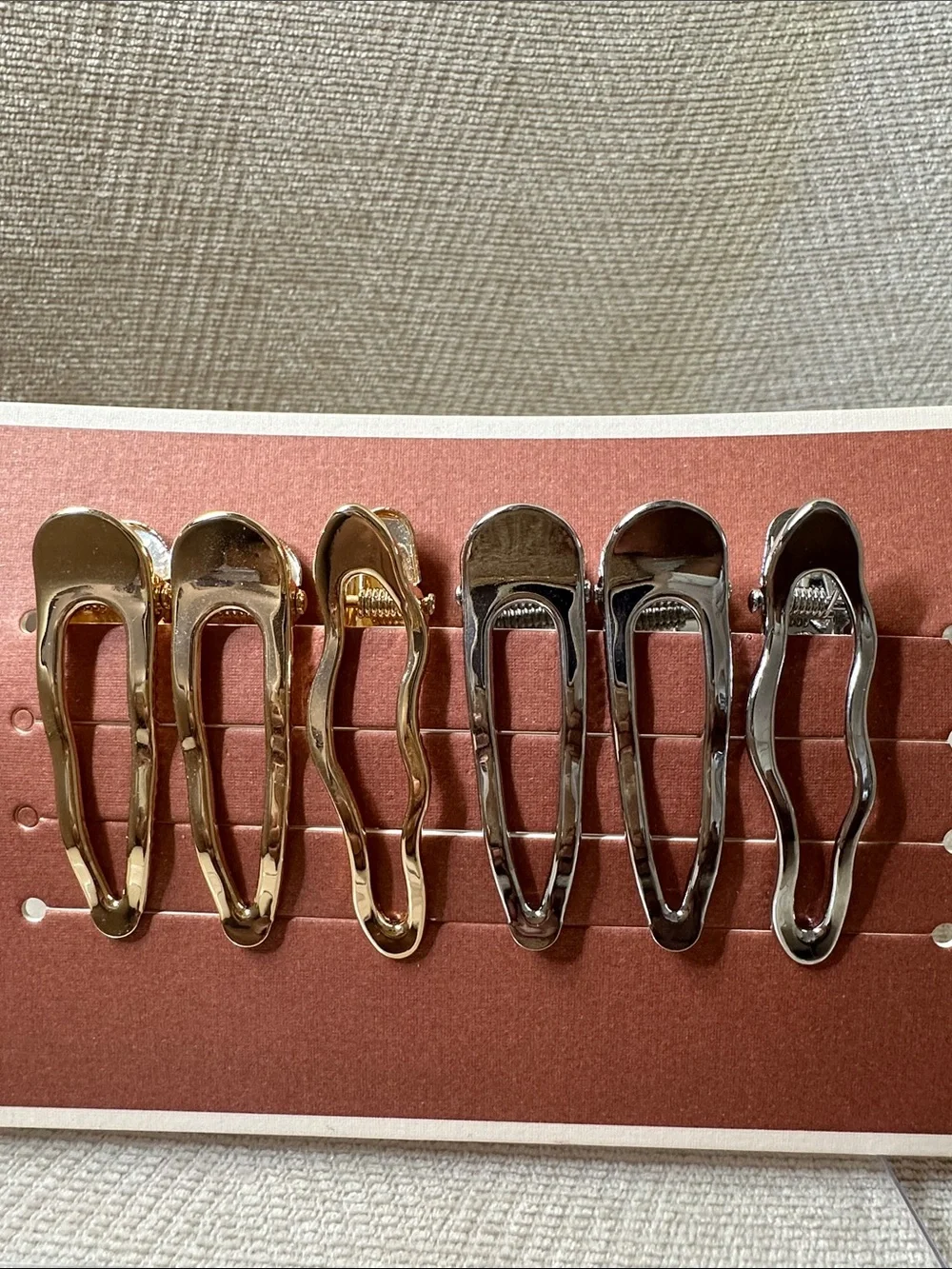 Camila Coelho Gold and Silver Mixed Metal Hair Clips Set